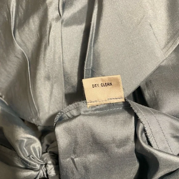 Silk Talbots Blue-Gray Short Jacket - Picture 5 of 8